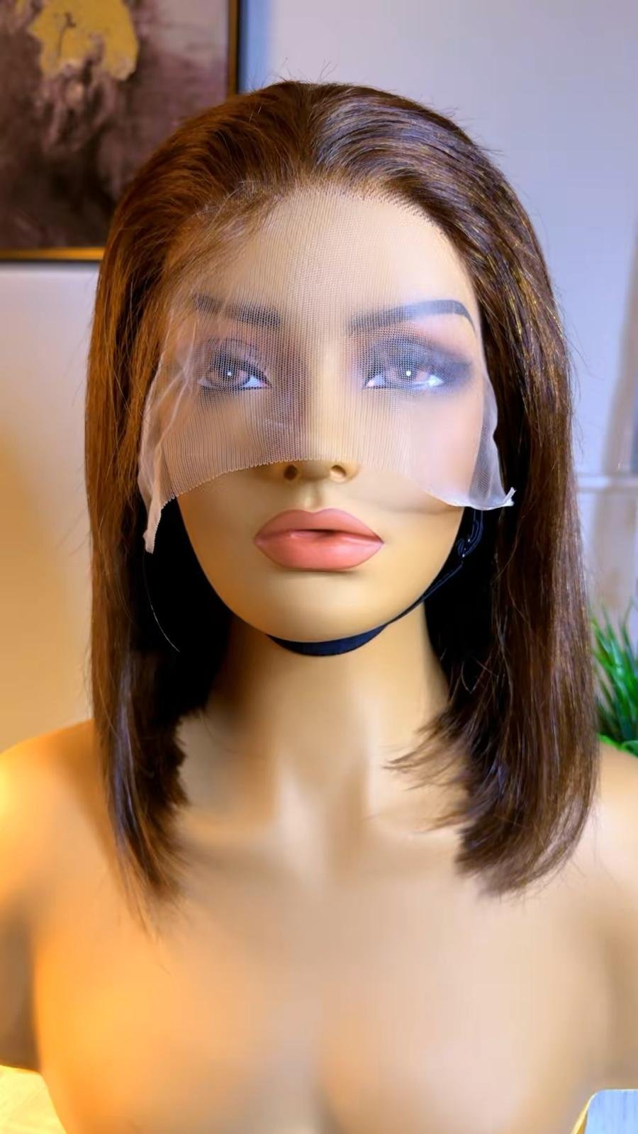 Bob 13x4 lace front pre-plucked wig - 200% Density